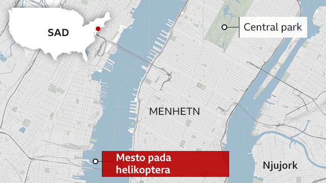 pao helikopter u njujorku, pad helikoptera u njujorku