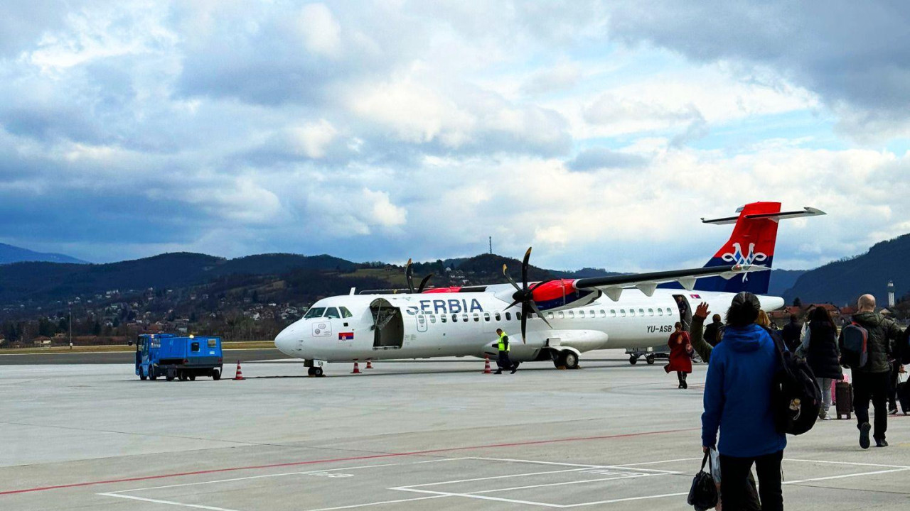 aerodrom u sarajevu, butmir, avion, avion er srbija