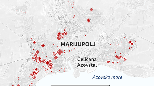 Domovi označeni crvenim su u uznapredovalom stadijumu plenidbe 