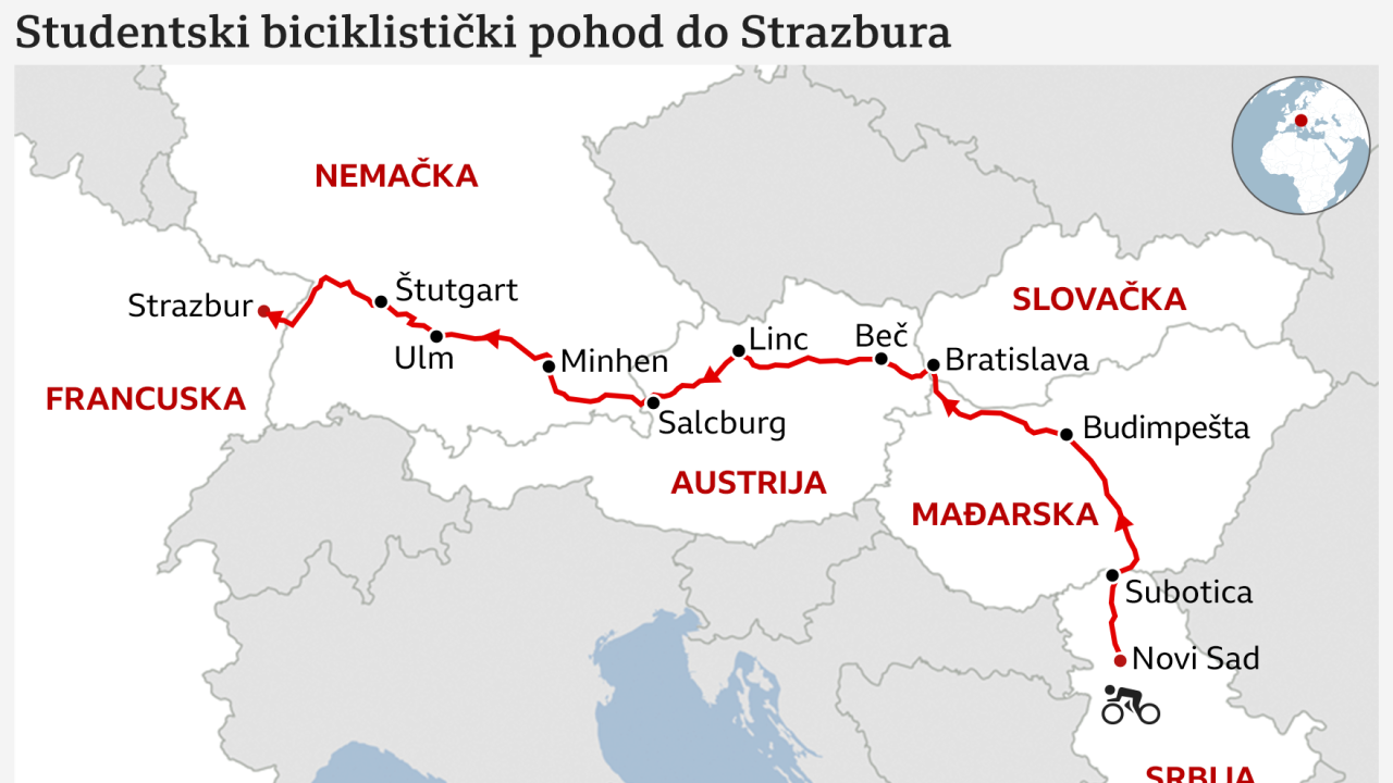 studewnti, studenti bisiciklisti, studenti biciklima do Strazbura